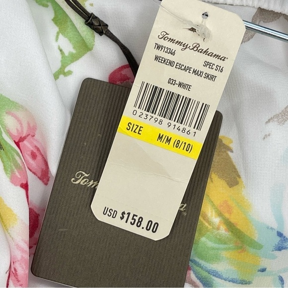 Tommy Bahama Weekend Escape Maxi Skirt Womens Size Medium Floral birds NWT - Picture 11 of 13